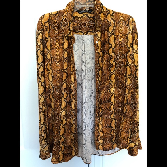 Zara button down shirt size xl, python print. - Picture 1 of 7
